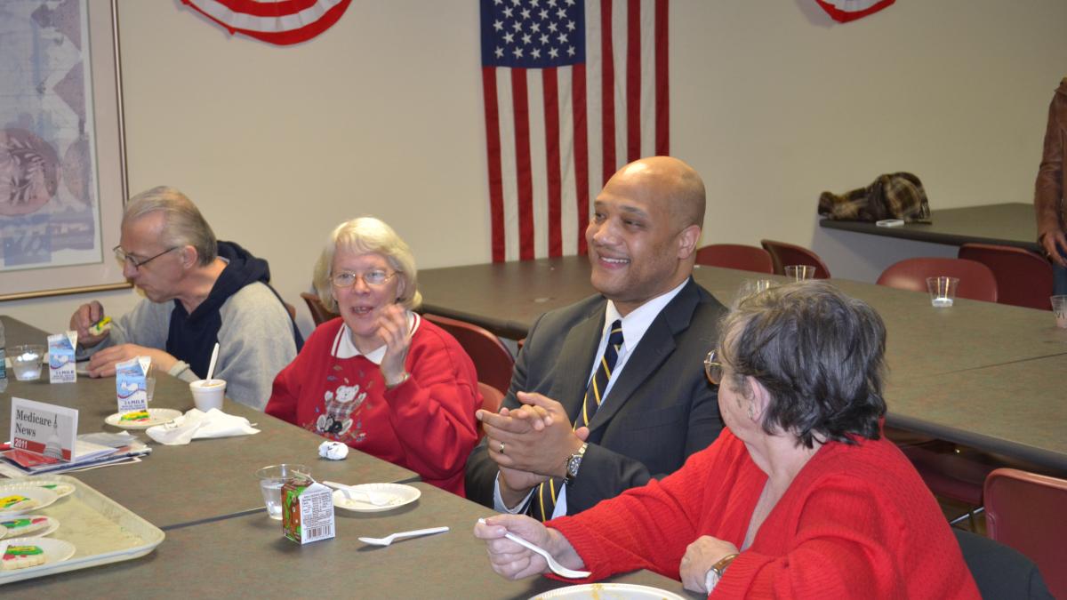 Speaking with Seniors at Mary Rigg Community Center 2012 