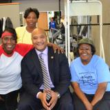 2012 with women at local fitness center 