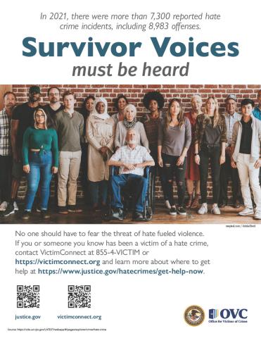 Survivor voices must be heard. Contact 855-4-VICTIM